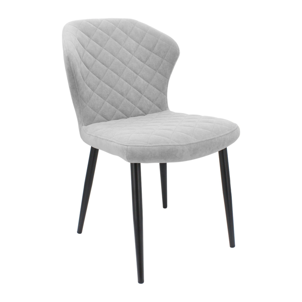 Стул "Монро" (арт. 338), велюр Бренди В20 светло-серый, ножки черные