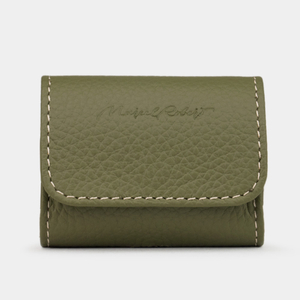 Чехол-держатель для наушников кожаный Grand Easy зеленого цвета