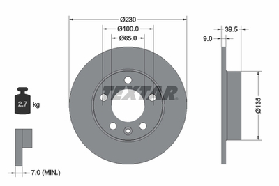 TEXTAR - 92082503-TET - Brake Disc