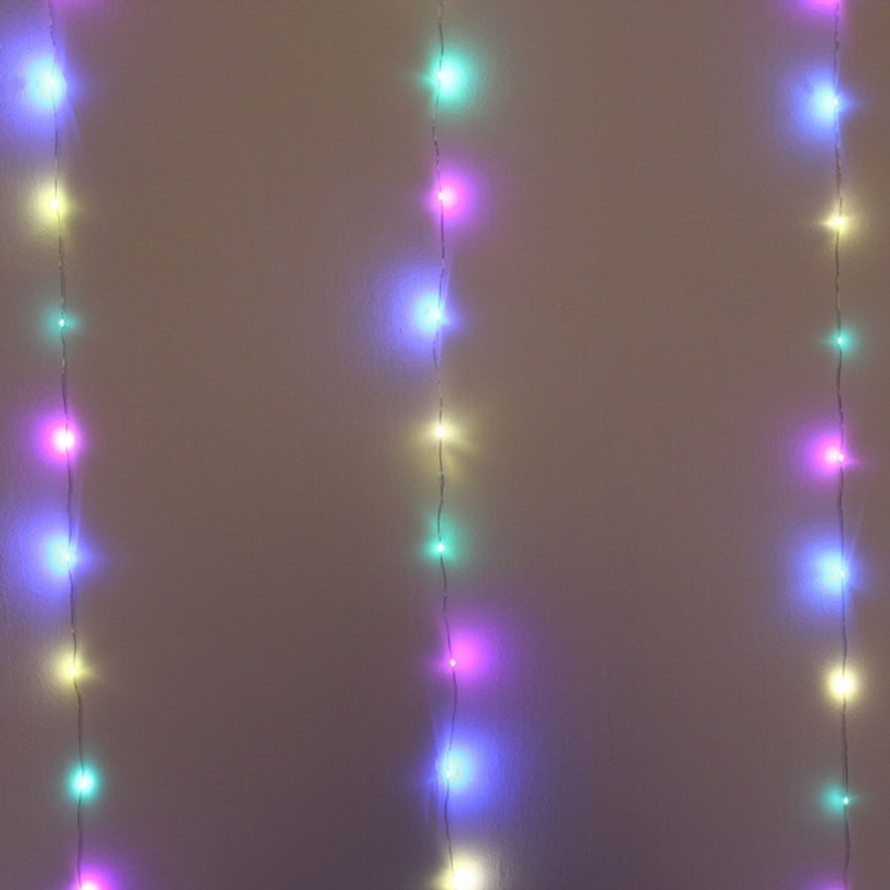 Гирлянда для улицы ЗАНАВЕС «Хвост» ш3м* в3м 300 ламп LED, 8 реж, USB, 220V + пульт,IP-54. Мультицвет