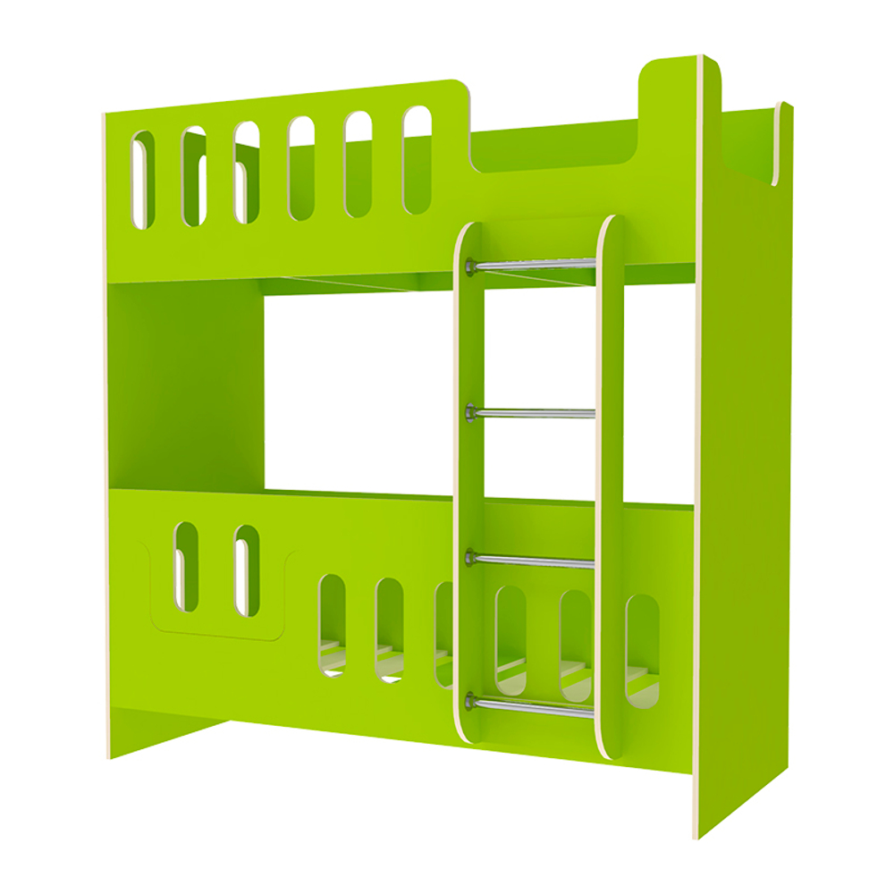 Двухъярусная кровать КарИВи cо сплошным бортом ДС-26 80x180 Лайм