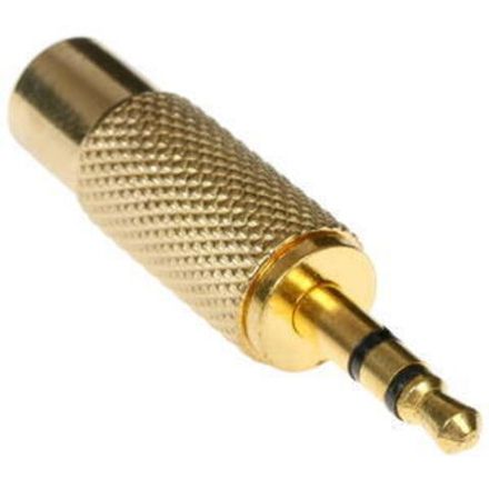 Переход 3.5мм "шт" стерео - RCA "гн" металл "позолоченный"