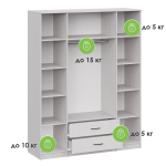 Шкаф Woodville Валетта ясень анкор светлый