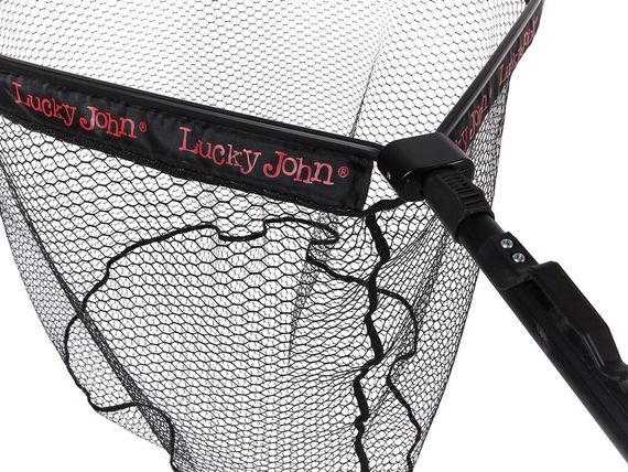 Подсачек складной Lucky John телескопический 180х70х60см прорезиненный плавающий