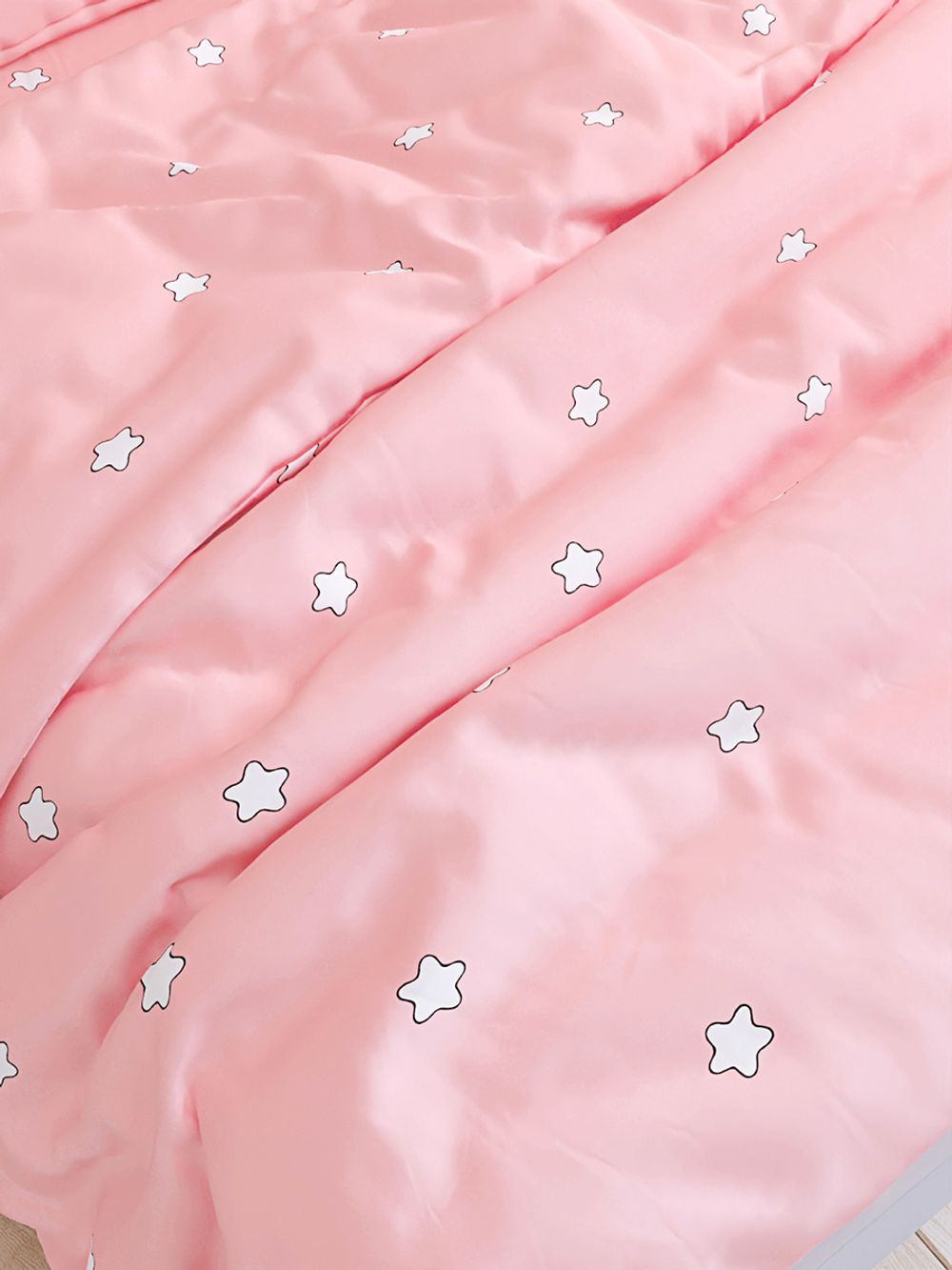 Постельное белье Сказка "Спящие звезды (розовые)" евро Наволочка 50х70 см 2 шт Простынь 240х215 см Пододеяльник 200х215 см, перкаль