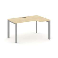 Style Project Стол рабочий эргономичный SN-59P.SPA-022(R) Акация Лорка/Металл Серый/Серебро Заглушка