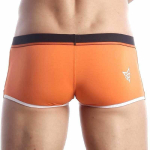 Оранжевые трусы-хипсы с черной резинкой и надписью Movere (Размер: M) (Цвет: оранжевый с черным)