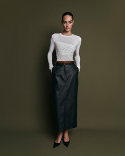 “Silhouette” Лонгслив с драпировкой на груди