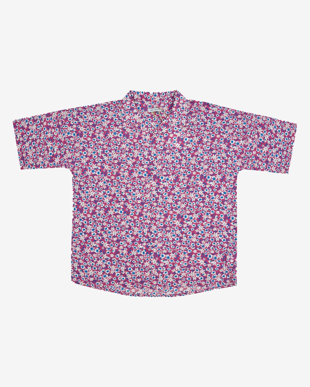 Рубашка One Two Short Sleeve Floral Print #7 розовато-лиловая