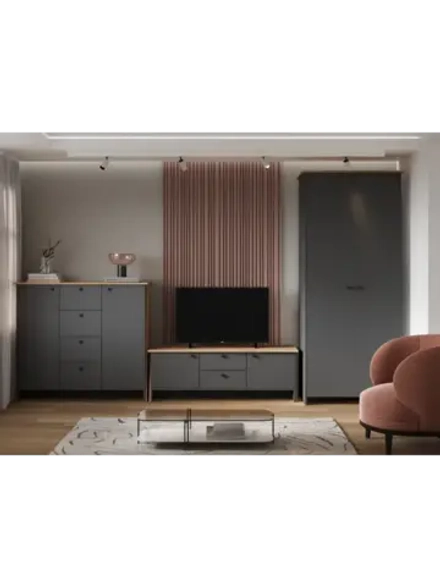 Модульная стенка Дуб крафт золото 122,3х52,3х210