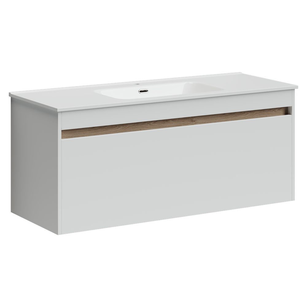 Тумба с раковиной Sancos Smart, 119 см., эмаль белый, SM120-1W