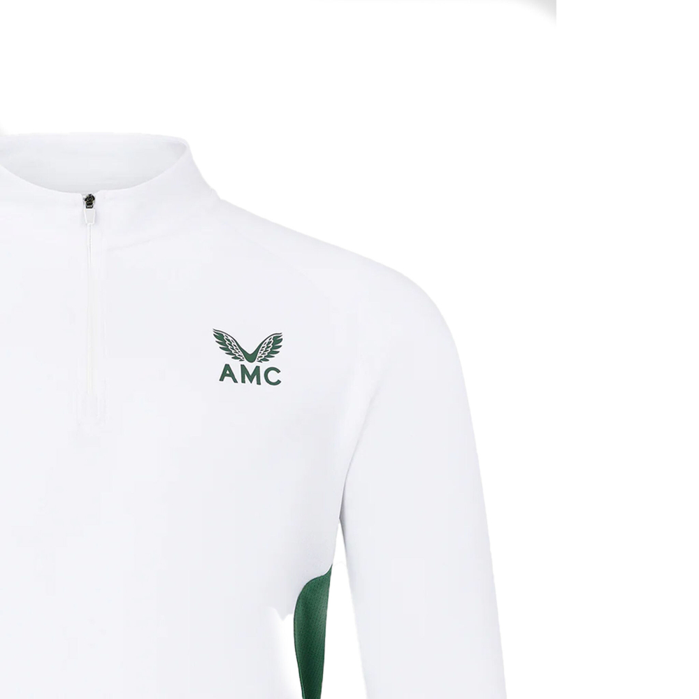 Мужское теннисное поло Castore Active Colorblock 1/4 Zip Long Sleeve Men - Green