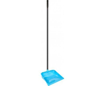 Совок для мусора SVIP / Свип Практик с высокой ручкой и кромкой, из пластика, аквамарин, 805мм / хозяйственные товары (комплект из 2 шт)