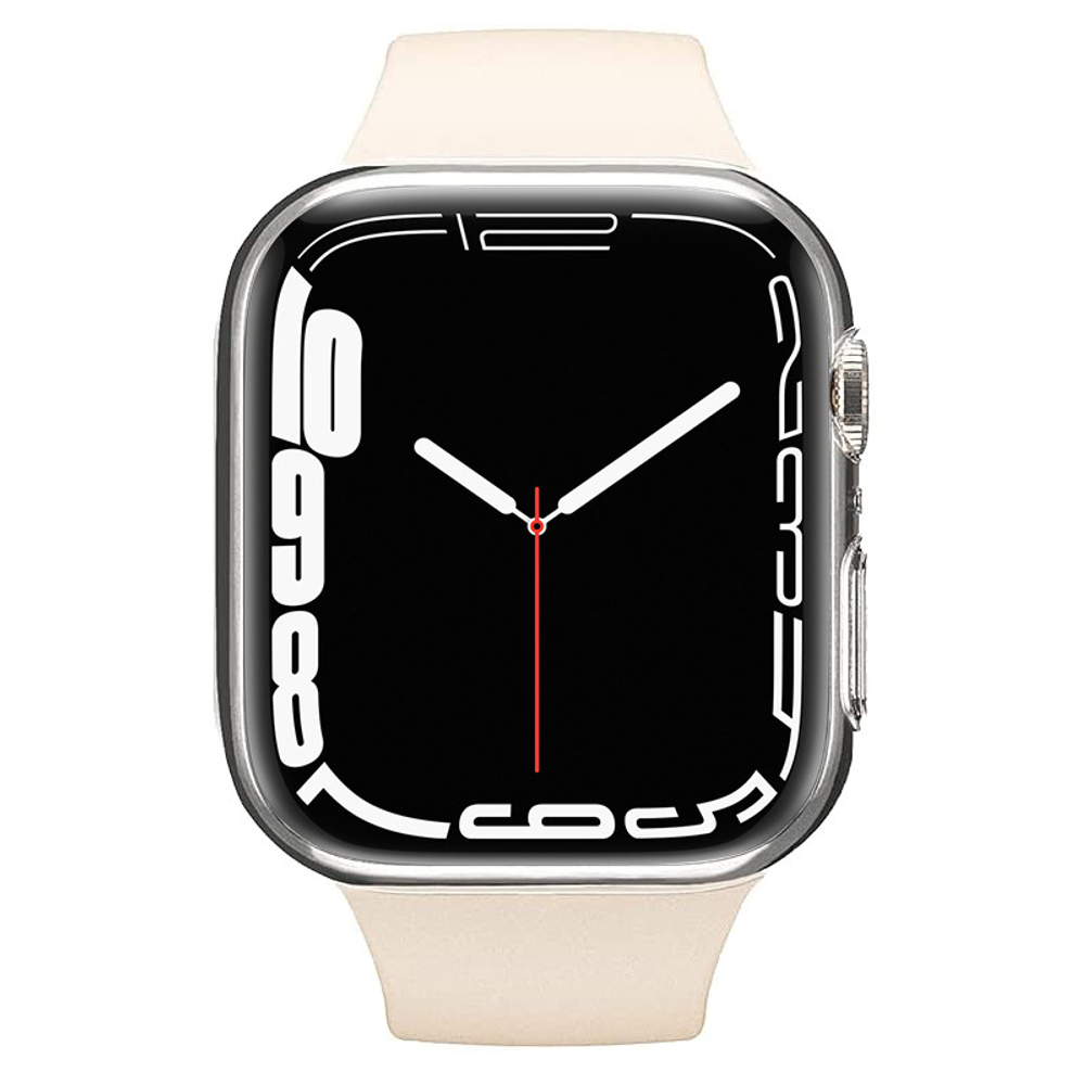 Прозрачный силиконовый чехол-бампер для часов Apple Watch 7 серии, 41мм, HD Clear Ultra Thin