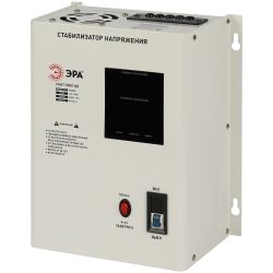 Стабилизатор напряжения ЭРА СННТ-5000-ЦБ настенный ц.д. 140-260В/220/В 5000ВА белый | Настенные