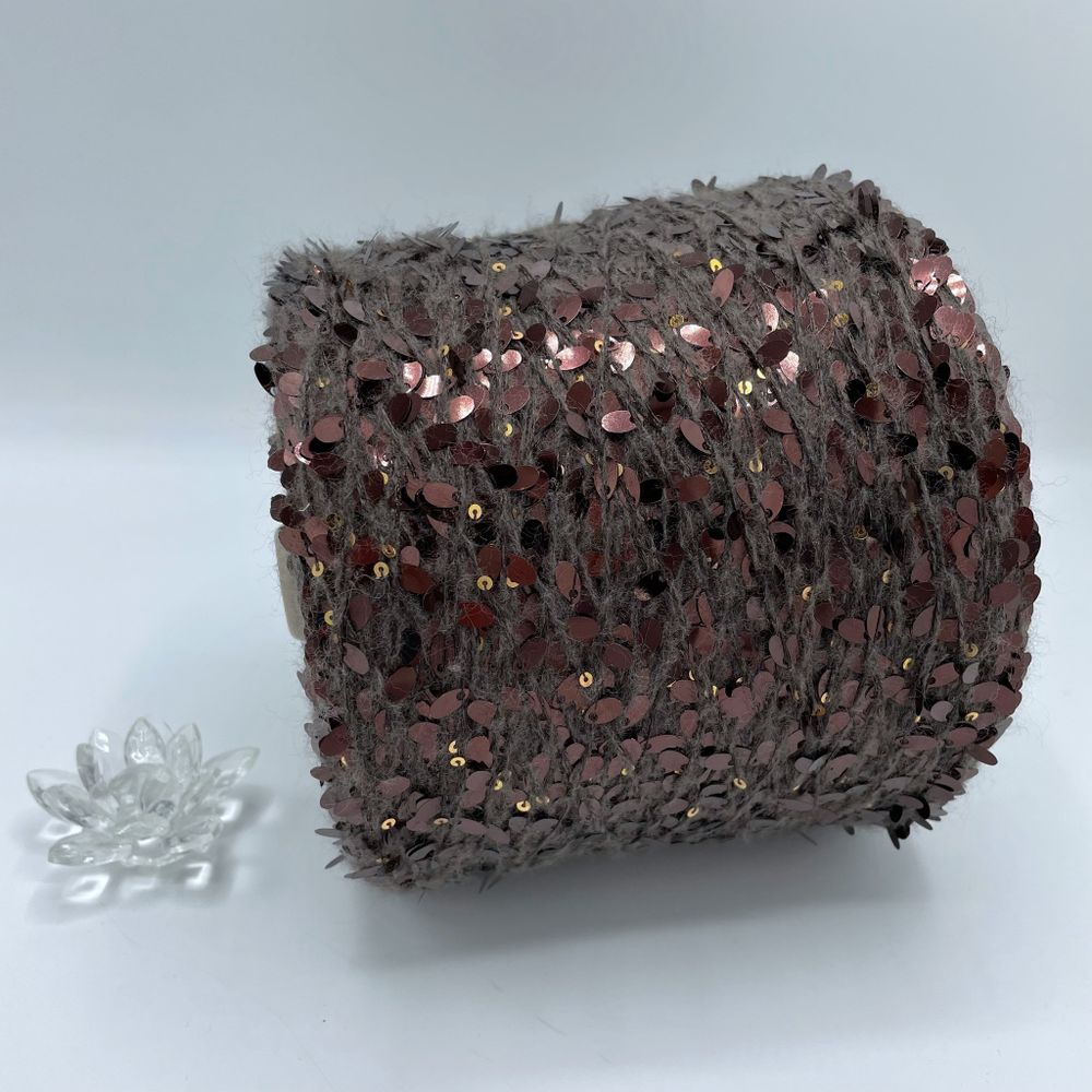 Пайетки FILATI ITALIANA 51% каплевидные пайетки 15% альпака 8% хлопок 26% полиаимд