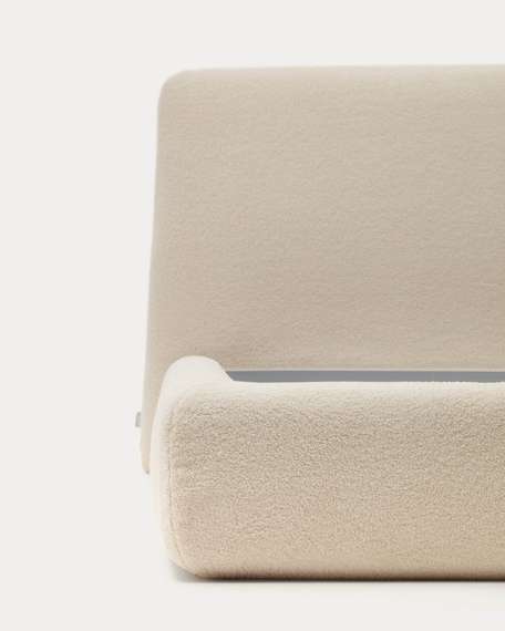 Кровать Martina со съемным чехлом из бежевого букле под матрас 180х200 см