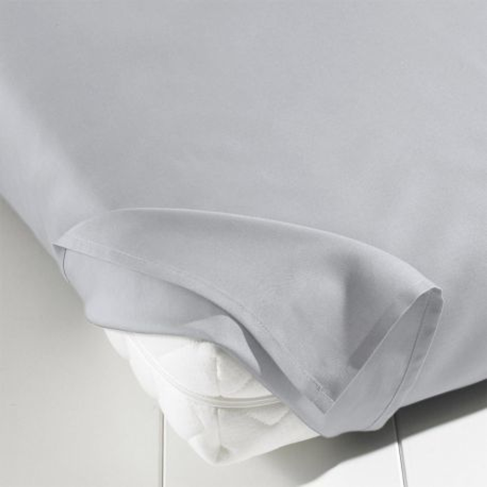 Простыня прямая 220x270 Curt Bauer Uni Mako Satin 3535 серая