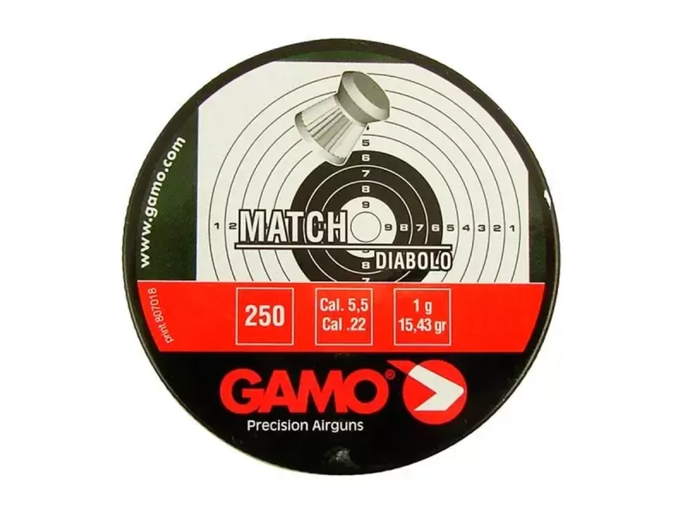 Пули пневматические GAMO MATCH 5,5мм, 1,0г (250 шт)