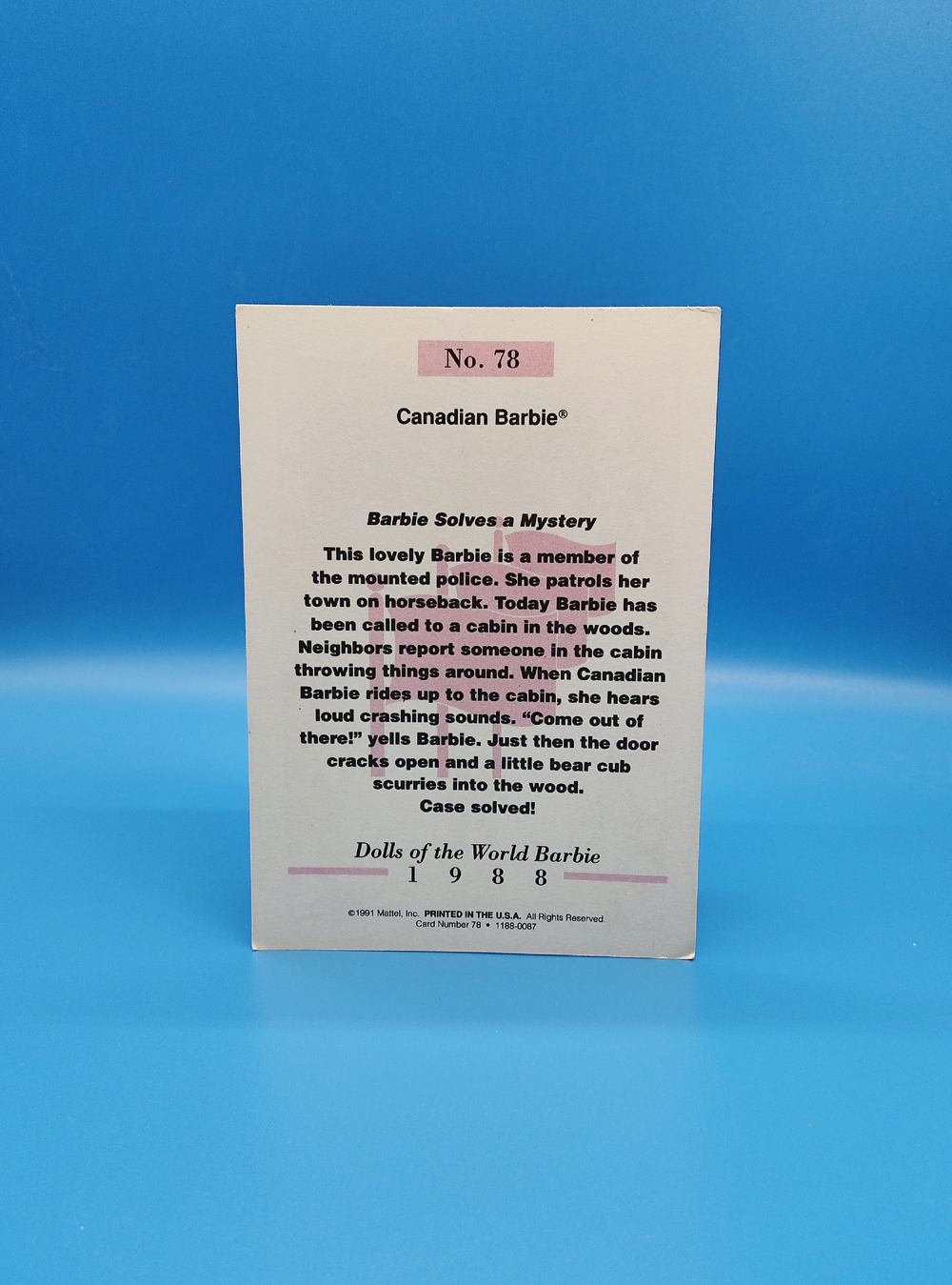 Аксессуар винтажная карточка Барби 90х 031000