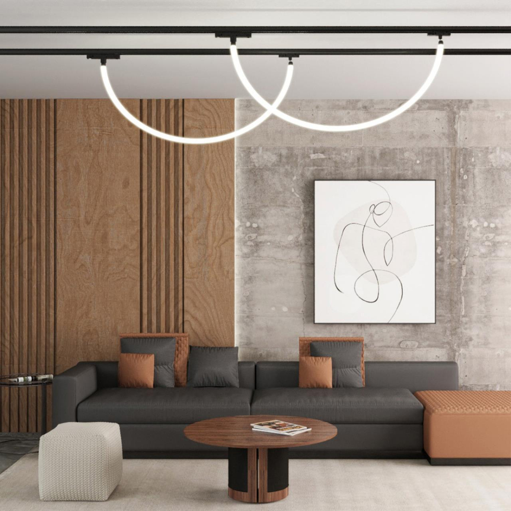 359127 KONST NT23 073 черный Трековый однофазный трехжильный адаптер для светильников 359128-359133 IP20 15-40W 170-265V RAMO