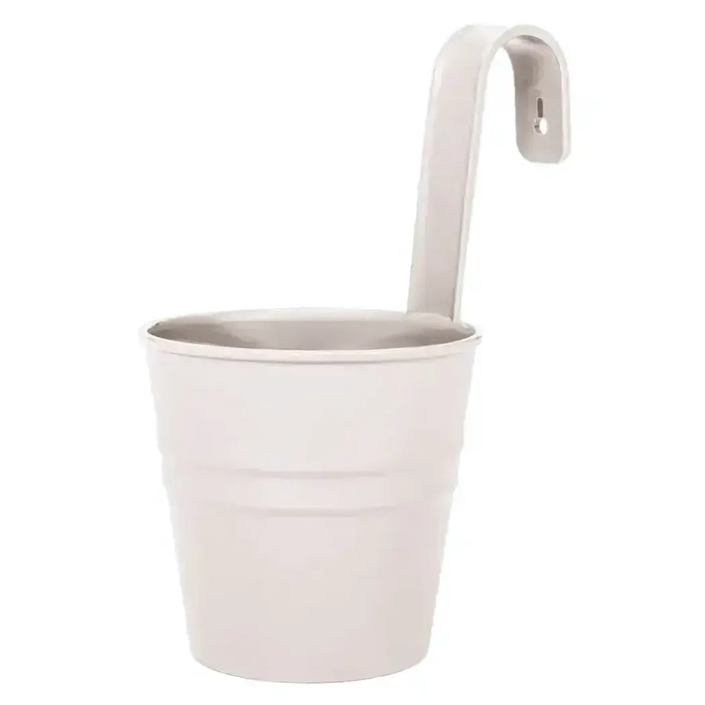 Кашпо-ведро настенное декоративное бежевый 135х250мм