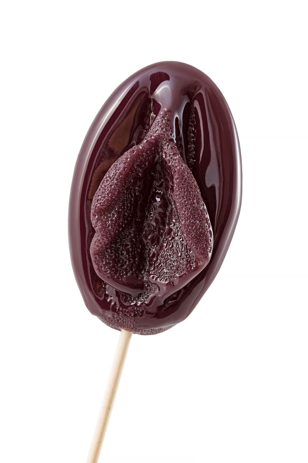 Леденец в форме вагины со вкусом виски и колы - 50 гр. (Цвет: черный)