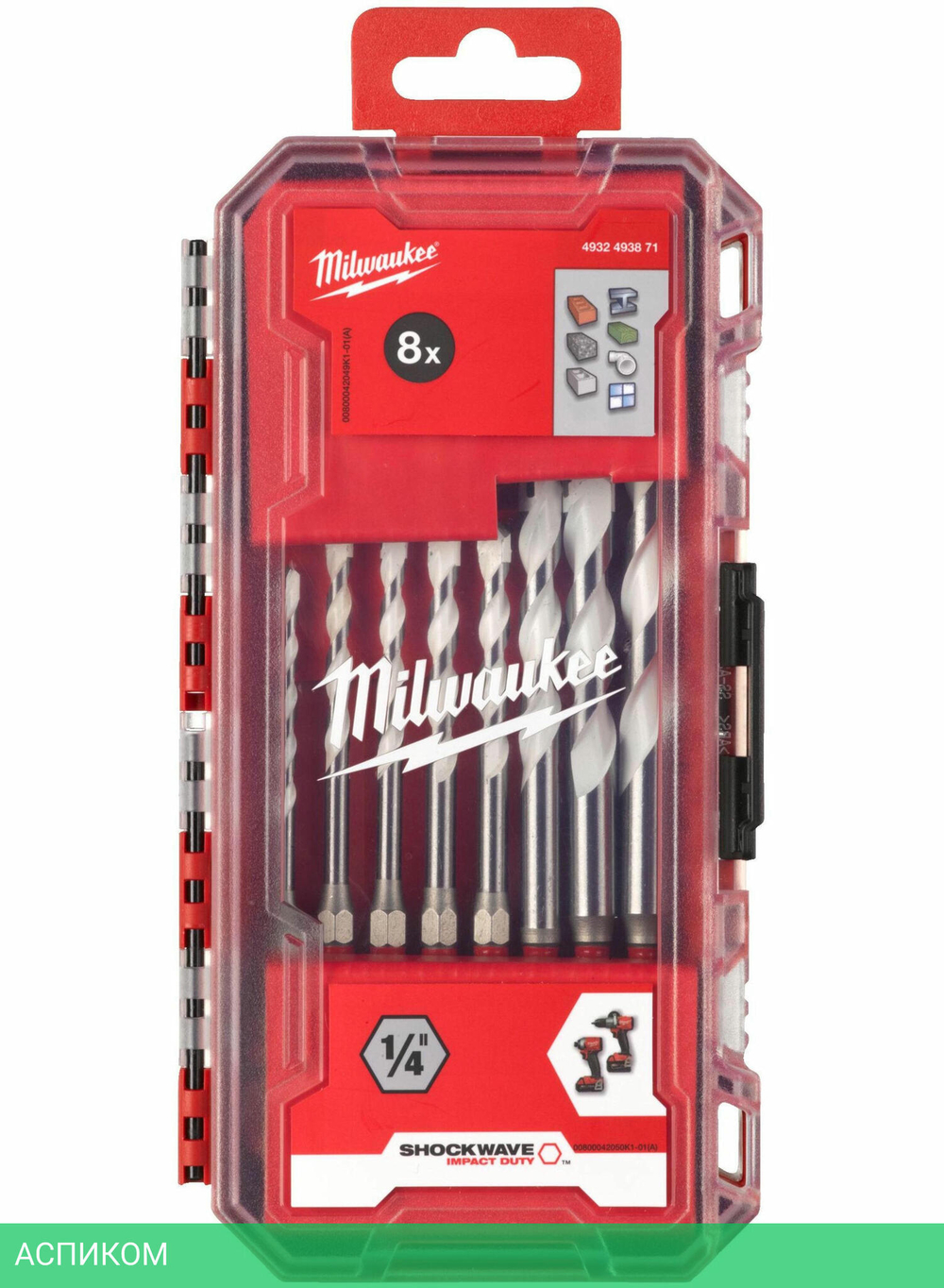 Набор сверл Milwaukee 4932493871 8шт