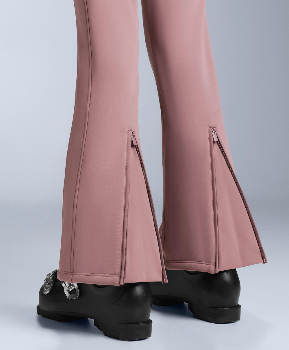 OYSHO Водонепроницаемые эластичные брюки-клеш SKI, фиолетово-розовый