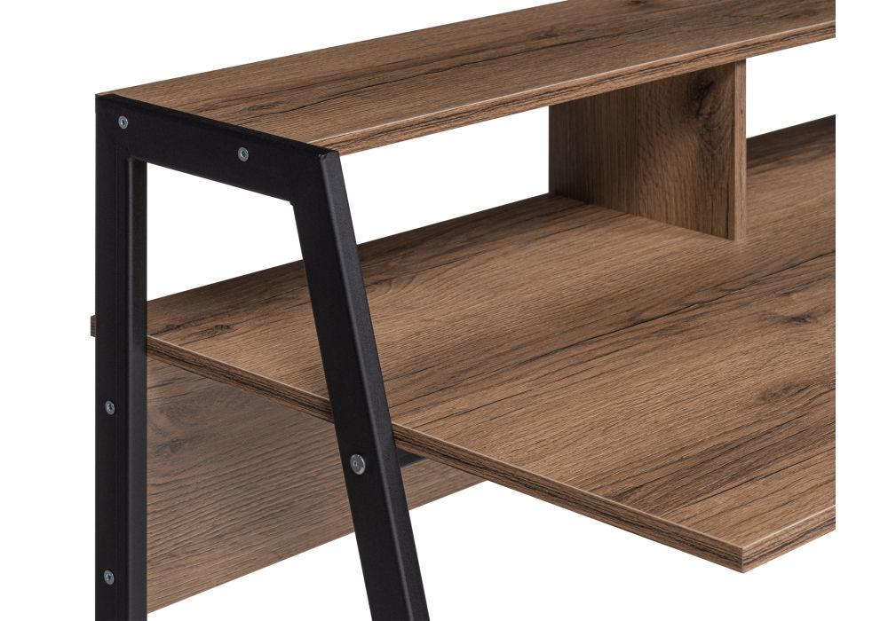 Письменный стол Аларо 115х60х93 дуб делано темный / черный матовый