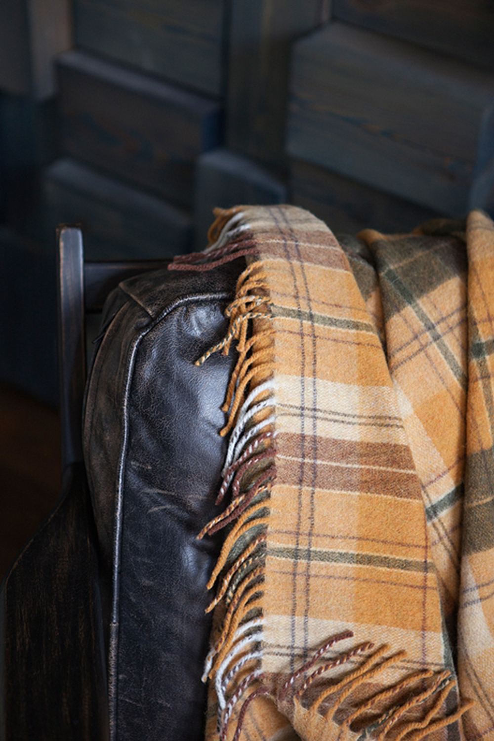 Плед 130х170 Luxberry Vandyck оранжевый-зеленый