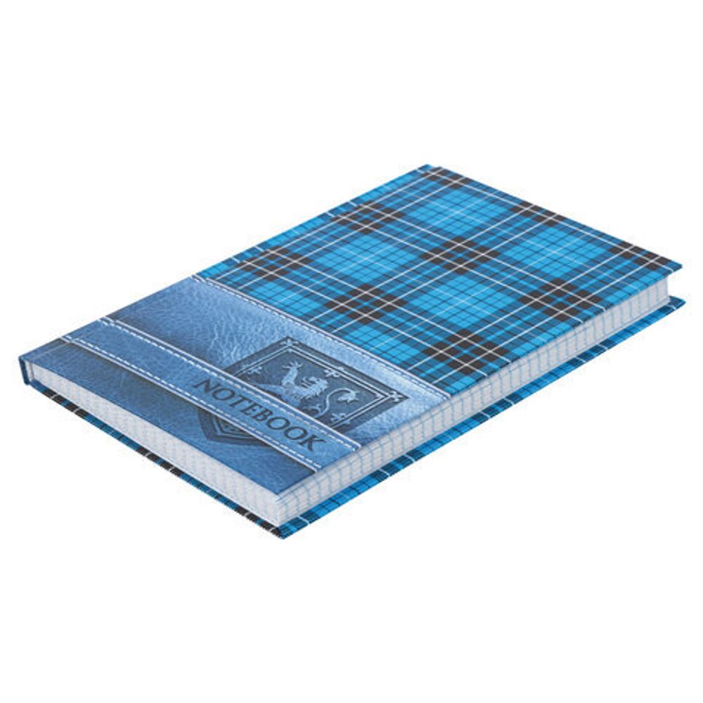 Блокнот А5 (135х206 мм), 96 л., твердый переплет, ламинированная обложка, клетка, BRAUBERG, "Шотландка", 123248