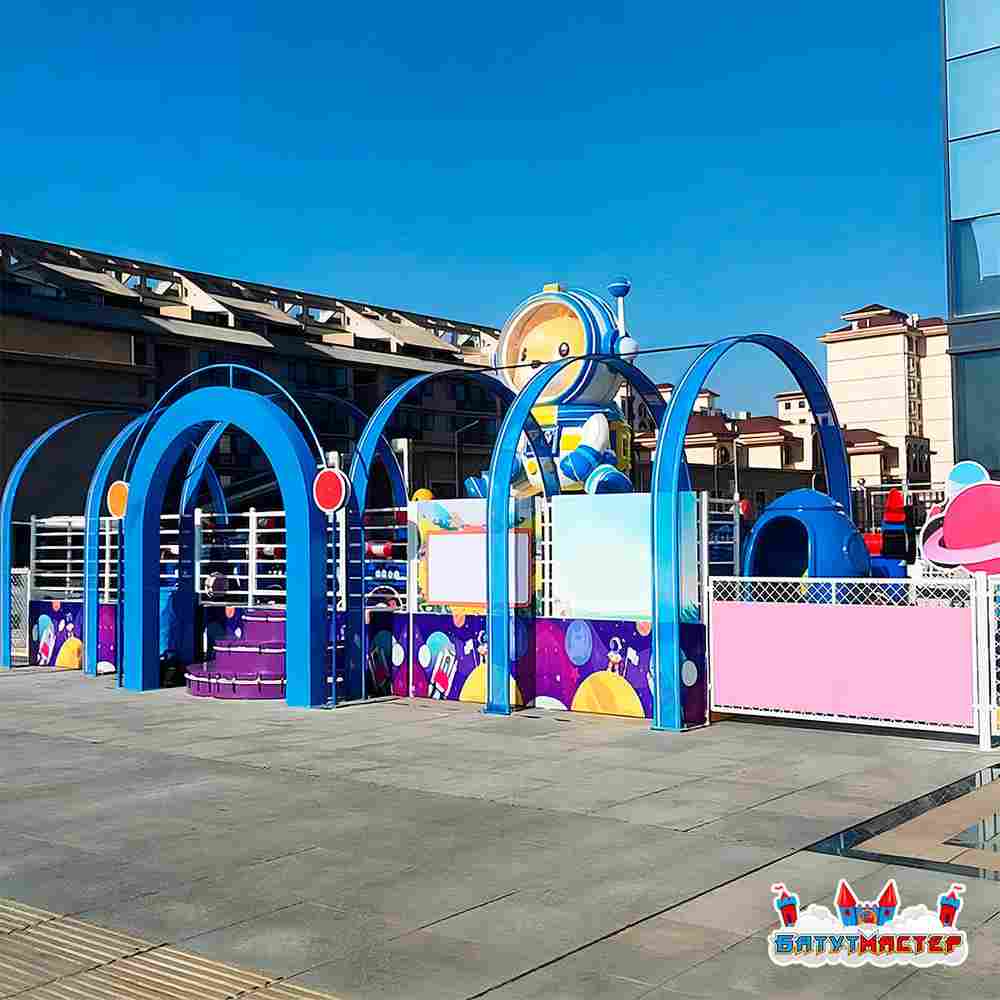 Детскй аттракцион-горка «Мишкина галактика», 8 кабин 16 мест, 16×10×4,5 м