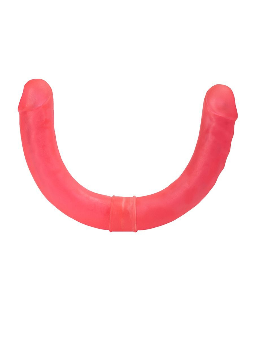 Розовый двусторонний гелевый фаллоимитатор - 44 см. (Цвет: розовый)