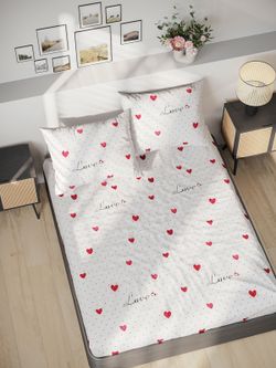Постельное белье Сказка "Love" 1,5-сп   наволочка 50х70 1шт Простынь  150х215 см  Пододеяльник 145х215 см
