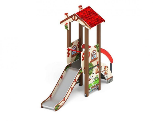 Детский игровой комплекс Лукоморье ДИК 1.05.01-02.С H=900, металлический скат