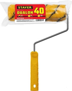 STAYER DUALON, 40 х 180 мм, бюгель 6 мм, ворс 12 мм, полиакрил, все виды ЛКМ, малярный валик (03184-18)