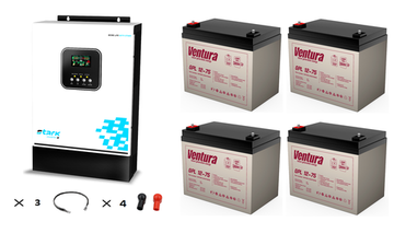 Комплект ИБП Stark Country 6200 INV MAX + АКБ Ventura GPL 12-75 х 4 шт.