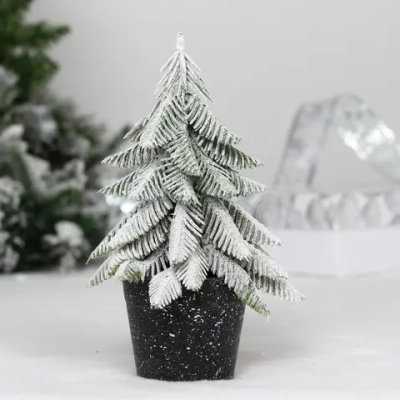 Елка в горшке «Заснеженное утро» 12*12*22 см