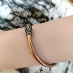 Браслет медный жесткий, толщина 5 мм