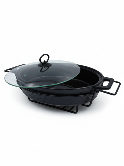 Мармит керамический 3,5 л. овальный Kamille KM 6430 подставка на 2 свечи