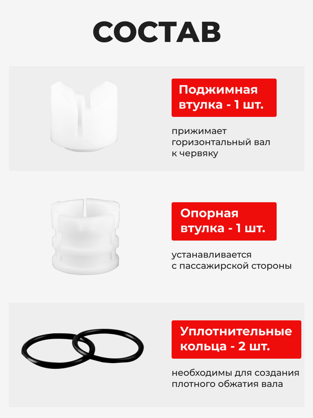 Ремкомплект рулевой рейки для ЭУР Honda Partner (II) (03.2006-08.2010) (R-57)