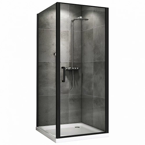 Душевой уголок ABBER Sonnenstrand AG04090B-S75B 90x75 стекло прозрачное/профиль черный