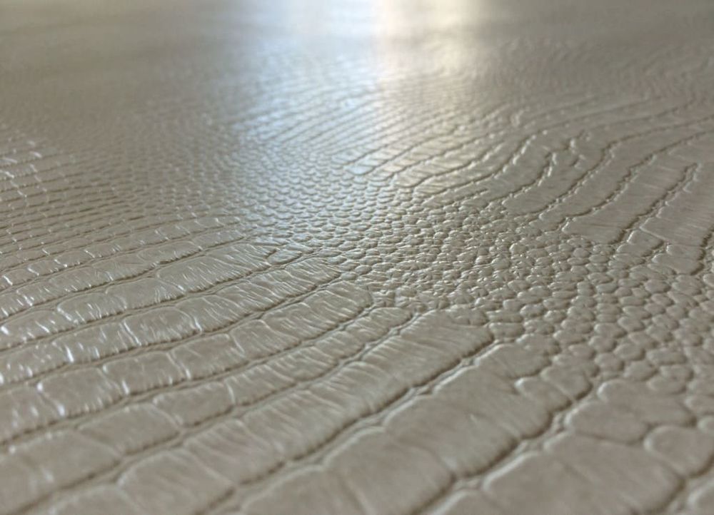 Искусственная кожа 124 белая крокодил