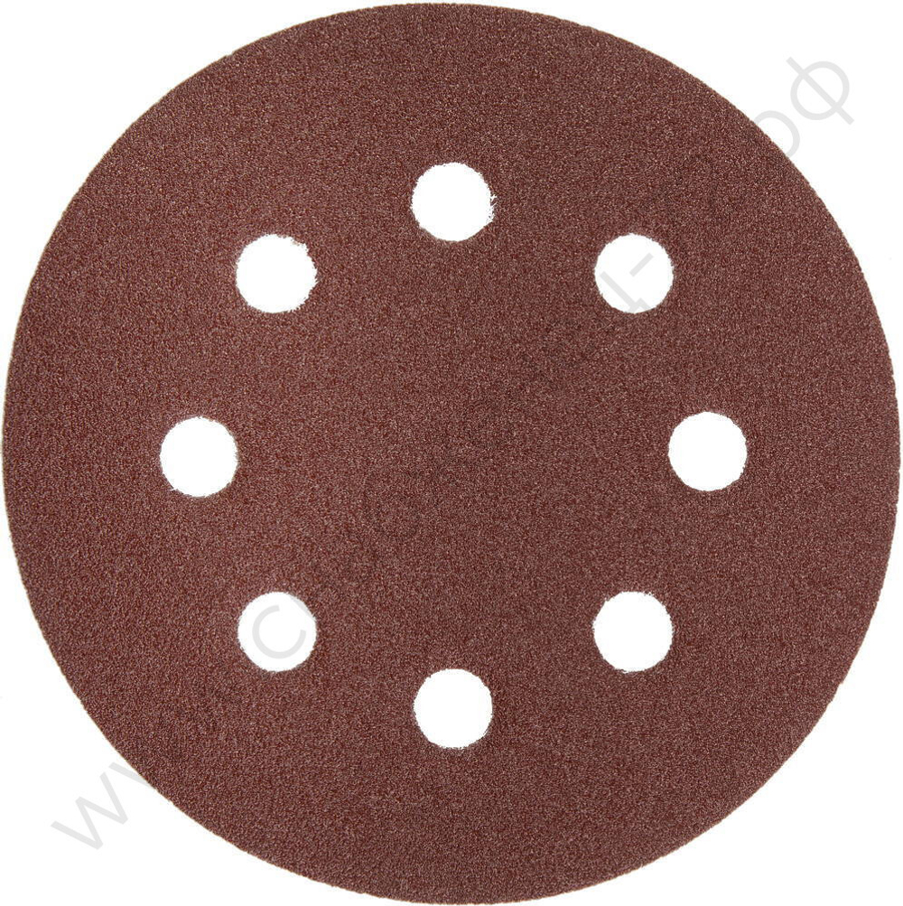 Круг шлифовальный ЗУБР ″Мастер″ универсальный, из абразивной бумаги на велкро основе, 8 отверстий, Р100, 125мм, 5шт