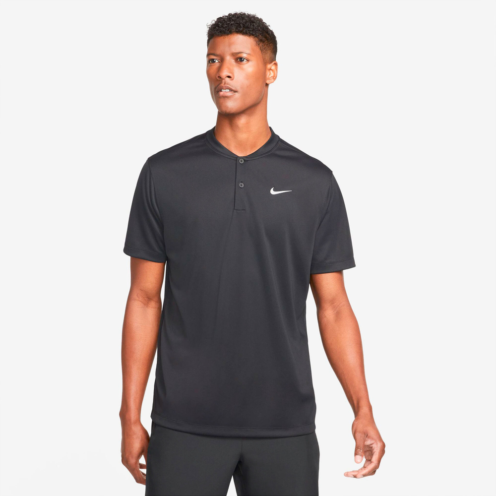 Мужское теннисное поло Nike Dri-Fit Blade Solid Polo Men - Black