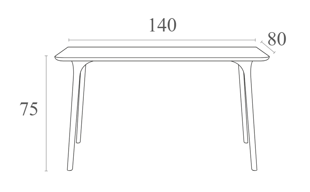 Стол пластиковый Siesta Contract Maya 140, черный