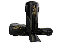 UFC Защита голени на липучках, черная - S/M