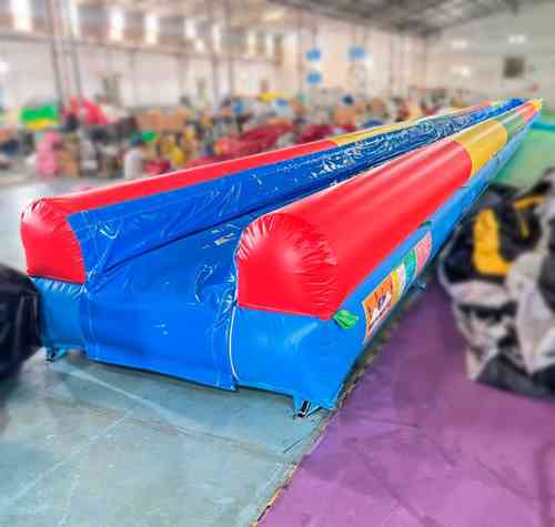 Водная горка с надувным дном, на подкачке, ТУРБО «Капля», 30*2*0,8 м