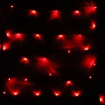 Гирлянда для дома 1,5м 12 ламп LED зелёный пров.,8 реж, IP-20, Красный